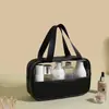 Bolsa de Cosméticos Transparente à Prova d'Água de PVC de Grande Capacidade para Mulheres, Bolsa de Viagem Portátil Super Popular Estilo Ins, Necessaire de Mão, Bolsa de Armazenamento