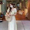 Nuevo Vestido Elegante de Verano 2026 Estilo Francés Ceñido a la Cintura Adelgazante para Mujer, Vestido de Longitud Media de Alta Gama para Mujeres Petitas