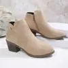 Verão 2026 Novo Comércio Exterior Tamanho Grande Feminino Casual Confortável Salto Grosso Fashionável Peça Externa Zíper Lateral Mocassins Tamanho Único Serve para a Maioria