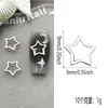 Acessórios de Nail Art para Celebridades da Internet, Decorações de Unha Usáveis, Estrela de Cinco Pontas para Nail Art em Liga com Strass, Estrela Decorações Atacado