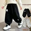 Pantalones deportivos casuales de primavera y otoño para niños, con diseños de perro de peluche 3D de dibujos animados, pantalones unisex para bebé