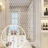 Cortina de Contas de Cristal Divisória para Entrada de Sala de Estar, Divisória sem Barra de Instalação para Quarto e Banheiro, Cortina de Porta de Cabaça da Moda