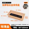 Caja de Rosca Amortiguadora de Aleación de Aluminio Cubierta de Agujero para Cables de Escritorio Computadora Escritorio Cuadrada