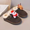 Pantuflas Casuales de Nieve para Niñas con Forro de Felpa, Engrosadas, Nuevo Modelo de Invierno 2025, Pantuflas Cálidas de Algodón Estilo Birkenstock para Niñas, Pantuflas de Algodón del Noreste