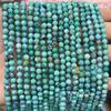 Pulsera de cuentas sueltas redondas cortadas con turquesa natural de Hubei, collar, pulsera de turquesa artesanal, accesorios de joyería de cristal