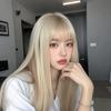 Peluca de cabello largo y liso estilo británico europeo y americano para niñas, tendencia de moda diaria para estudiantes, volumen adicional, conjunto de cabello sin rastro