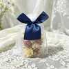 Temu bolsa de rede branca com bloqueio de cores e laço para presente de perfume, batom, embalagem de doce