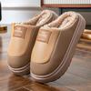 Pantufas de Algodão Masculinas 2024 Novas Inverno Casa Interior Antiderrapante Quentes Sapatos de Algodão Tamanho Extra Grande Forro de Lã Sola Grossa