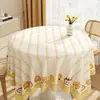 Mantel Estilo Crema Impermeable, Resistente al Aceite, Resistente al Calor, Uso Doméstico, Nuevo Modelo 2026, Mantel Redondo de PVC Lavable