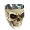 Copa de Vino Personalizada Creativa de Aspecto Antiguo con Calavera Copa con Cabeza de Fantasma Vaso de Acero Inoxidable para Whisky Copa de Vino Tinto Bar