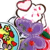 Bordado de computadora logo accesorios para ropa accesorios DIY parches pegatinas bordado caricatura arcoíris Cereza mariposa insignia pegatinas de tela