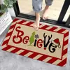 Felpudo Festivo de Navidad para Entrada, Resistente a la Suciedad, Resistente al Desgaste, Fácil de Limpiar, Felpudo para Baño, Absorción Rápida de Agua, Alfombrilla Antideslizante