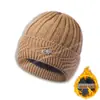 Novos Chapéus de Inverno para Mulheres de Meia-Idade e Idosas, Chapéus de Algodão Quentes com Forro de Lã para Avós, Chapéus de Tricô com Proteção para Orelhas para Mães, Chapéus de Lã para Mulheres