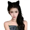 Faixa de Cabelo Fofa de Orelha de Gato de Pelúcia Estilo Coreano 2025 Novo Outono e Inverno Lavar o Rosto Sem Soltar Cabelo Pressão Faixa de Cabelo Doce Presilha de Cabelo