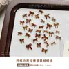 Acessórios para Unhas com Laço Cor Café Maillard Outono e Inverno Novos Laços Borboleta Estéreo Diamantes para Unhas DIY Usáveis