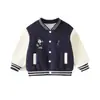 Chaqueta de Béisbol para Niños de Primavera y Otoño, Estilo Coreano, Cardigan Deportivo Elegante para Niños Pequeños, Ropa para Bebés, Comercio Exterior Transfronterizo