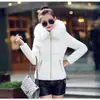 Nuevo Abrigo Corto de Algodón para Mujer Otoño/Invierno 2025 con Cuello Grande de Piel, Estilo Coreano, Chaqueta de Algodón para Mujer Tallas Grandes