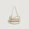 Bolsa de Gran Capacidad para Mujer, Versátil para el Trayecto Diario, Bolso de Hombro para Mujer con Acabado de Lujo, Patrón Tejido, Bolso Boston Estilo Retro Europeo y Americano