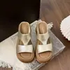 Chanclas de Moda con Suela Gruesa para Mujer, Nuevo Estilo de Verano, Sensación de Alta Gama, Punta Abierta, Sandalias Estilo Vacaciones en la Playa