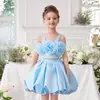 Vestido de Flores Transfronterizo de Amazon para Niños Vestido de Princesa para Cumpleaños Vestido de Dos Piezas de Estilo Occidental de Alta Gama para Niñas Actuación