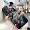 Adecuado para funda de teléfono Samsung S26ULTRA A37 mano de calavera S24 cubierta protectora A57 funda de vidrio templado A07 rosa