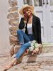 Cardigan Leve Feminino Europeu e Americano Mais Vendido na Fronteira, com Abertura Frontal, Mangas Longas e Bolsos, Estiloso para o Dia a Dia
