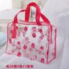 Bolsa cosmética transparente estampada direta da fábrica portátil grande capacidade à prova d'água bolsa de armazenamento em pvc bolsa de mão para senhoras