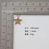 Acessórios DIY de Liga Metálica Mais Vendidos 15X12mm Estrela de Cinco Pontas Multicolorida Pingente Colar Pulseira Brincos Acessórios de Joias Atacado