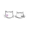 Brincos de Gatinho com Zircônia Inlaid em Liga de Titânio Astmf-136 G23 Titânio Rosca Interna Brinco de Lábio Cabeça de Joia