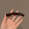 Pinza de Plátano Elegante Estilo Coreano Peine de Acetato Marrón-Rojo con Dientes Pinza Antideslizante para el Cabello Nuevo Pinza con Forma de Corazón Otoño e Invierno Accesorio para el Cabello