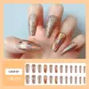 Uñas Largas de Ballet Iridiscentes Brillantes Y2K, Uñas para Fiesta Estilo Dulce y Fresco Transfronterizo, Pegatinas para Uñas de 24 Piezas Lote Mixto