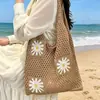 Nueva Bolsa de Punto Shein Transfronteriza con Diseño Vintage de Tortuga Hueca, Diseño de Nicho, Bolso de Hombro Grande de Viaje