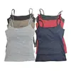 Nueva camisola de rayas para mujer, de verano, ajustada, con copas en el pecho, adecuada tanto para llevar sola como debajo de otra prenda, estilo 'hot girl', top sin mangas