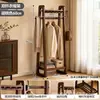 Cabideiro de Madeira Maciça Multifuncional para Roupas Cabideiro Vertical de Chão para Quarto Entrada de Casa Cabide