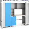 Cama de Apartamento con Escaleras, Cama Triple para Dormitorio de Personal, Litera para Estudiantes Universitarios, Litera en la Litera