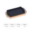 Placa de barbacoa teppanyaki rectangular de hierro fundido espesado comercial, placa de barbacoa antiadherente de cocina coreana, placa de hierro al por mayor