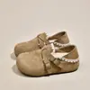 Zapatos de Felpa Perezosos Antideslizantes para Dedos del Pie Suela Gruesa Otoño e Invierno Simples para Mujer Estilo Coreano Zapatos de Algodón Zapatos Birkenstock