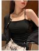 Nuevo Estilo Dulce y Cool Camisola de Cintura Plisada de Alta Calidad Almohadilla de Pecho de Látex Adelgazante Antideslizante Ropa Interior Base Ligera para Mujer