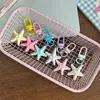 Lindo Llavero de Estrella de Mar Rosa 3D Dibujo Animado Femenino Colgante Versátil para Bolso Regalo para Mejores Amigas y Parejas
