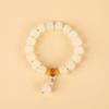 Yuyuyuan ~ Pulseira de lótus com esmalte super fada doce e fresca, luxo leve, feita à mão, cultural e criativa do templo, pulseira comemorativa de viagem