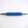 En stock herramienta de instalación de doble cabeza destornillador para quitar el núcleo de la válvula color llave para el núcleo de la válvula del aire acondicionado del coche