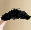 Novo Estilo Presilha de Cabelo Plissada de Rede para Mulheres, Presilha de Cabelo para a Parte de Trás da Cabeça Inteira, Grampo de Cabelo, Presilha Tubarão, Acessório de Cabelo Versátil da Moda de Alta Qualidade