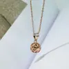 Colar de hortênsia em ouro rosa com design único para mulheres, corrente para clavícula banhada a prata, simples e personalizado, estilo floresta, acessório da moda