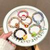 Anillo de pelo de peluche de color navideño, bonito muñeco de nieve con forma de estrella, cuerda de goma para el pelo para niñas, accesorios para el pelo para niños
