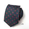 Camisa de traje de negocios casual para cuello blanco, personalizada, rayada floral, creativa, profesional, de anacardo, corbata de 7 cm para hombre