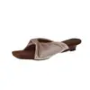 Sandalias de Cuña Retro Francesas para Mujer para Verano 2026 Nuevas Sandalias de Terciopelo de Alta Gama con Tira Cruzada de Tacón Medio y Punta Cuadrada