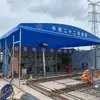 Almacenamiento Móvil para Cobertizo Deslizante Retráctil Carpa para Actividades al Aire Libre Toldo Retráctil Cobertizo Deslizante