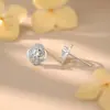 Brincos de Prata Pura S999 com Pino de Prata, Trevo de Quatro Folhas da Sorte, Simples e de Alto Padrão, Brincos de Nicho Elegantes e Luxuosos, Frete Internacional
