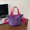 Bolso de Mujer 2026 Verano Nuevo Moda Bolso de Lona Moderno Simple Bloque de Color Bolso de Mano Bolso de Hombro Cruzado Texturizado
