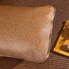 Funda de almohada de paso a paso con esquinas redondeadas de un solo lado, colchoneta de verano para almohada, seda de hielo transpirable y fresca, doble cara, para adultos, simple, un paquete